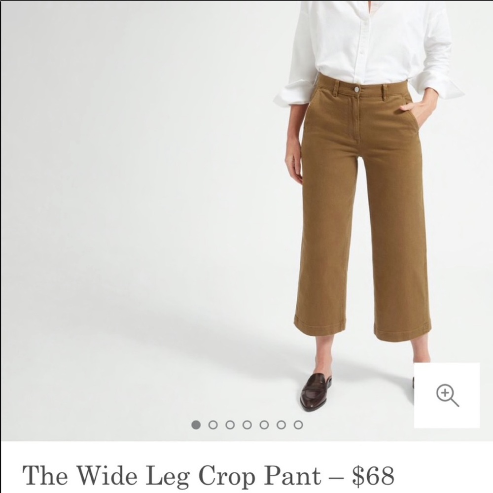 Wide leg crop pant